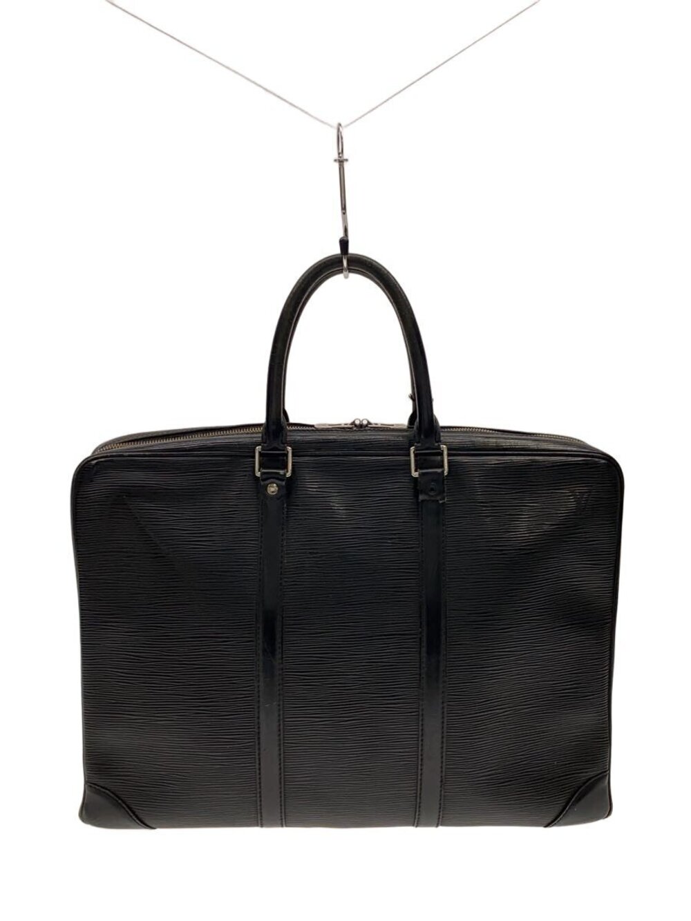 LOUIS VUITTON Porte Documents Voyage Epi Leather Black
